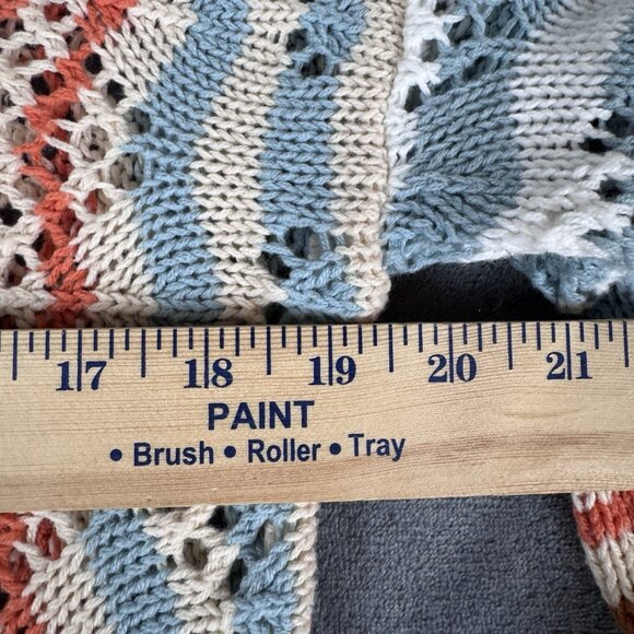 Cato Crochet Top Boho Chic Festival Open Knit Cover Up Tunic Size Large - Picture 6 of 9